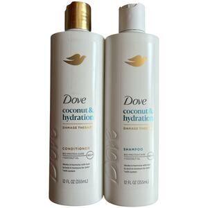 Dove Coconut & Hydration Damage Therapy Shampoo/Conditioner, 12 OZ